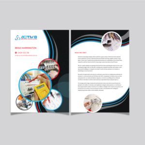 Brochure Design by jigneshchaudhari for Activ8 electrical installations  | Design #18969000