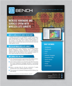 One Page Sales Flyer for Wireless Survey- Computer Hardware | Flyer-Design von alex989