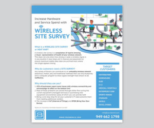 One Page Sales Flyer for Wireless Survey- Computer Hardware | Flyer-Design von Cut and Glue