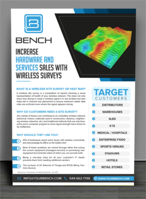 One Page Sales Flyer for Wireless Survey- Computer Hardware | Flyer-Design von SAI DESIGNS