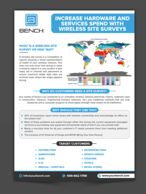 One Page Sales Flyer for Wireless Survey- Computer Hardware | Flyer-Design von ARTOGRAPHY