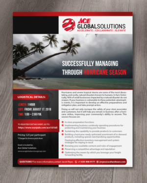 Successfully Managing through a Hurricane Training Event | Flyer-Design von alex989