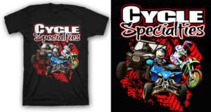 CYCLE SPECIALTIES OFF ROAD T-shirt | T-shirt Design by theodorusdick14