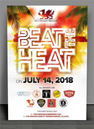 Beat The Heat Poster Red Dragon Brewery | Poster-Design von SAI DESIGNS