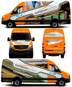 europeangutters.ca vehicle wrap | Car Wrap Design by The Faisal