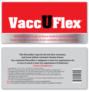 VaccUFlex vacuum attachment kit - makes it easy to get at hard-to-reach areas | Packaging Design by wiesnu.adji