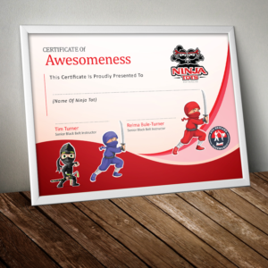 Certificate of Awesomeness NINJA TOTS | Stationery Design by Creative Jiniya