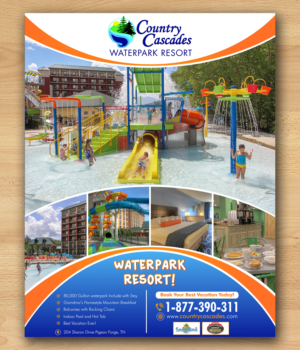  2019 Pigeon Forge Travel Planner Ad for Country Cascades Waterpark Resort | Advertisement Design by ecorokerz