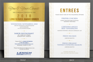 Long Service Recognition Dinner | Invitation Design by SAI DESIGNS