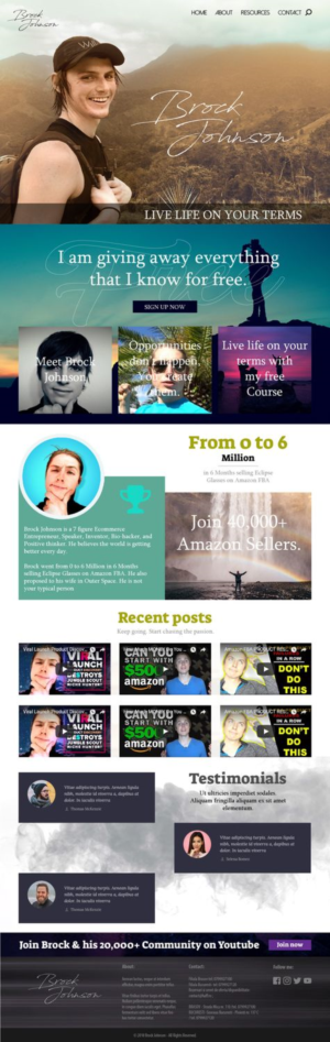 Personal Brand (Influencer) Website | Web Design by Richard Teran