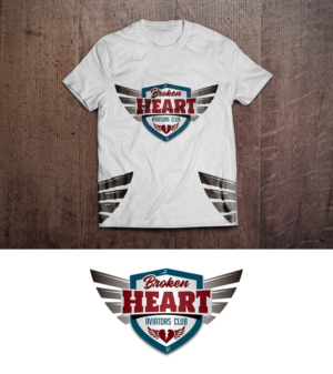 Broken heart aviators club tee shirts  | T-Shirt-Design von Richard Teran