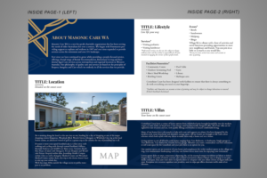 New Corporate Retirement Village Brochure Template | Graphic Design by MDesigns ™