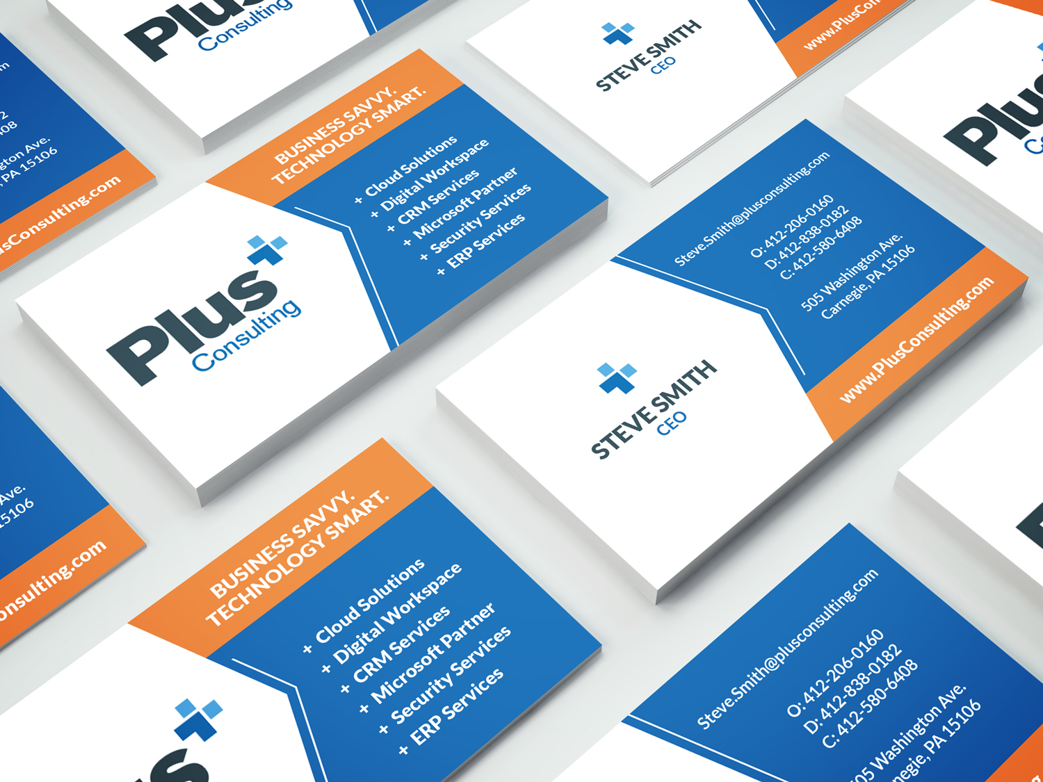 Business Card Design by MIND for Plus Consulting | Design #19248951