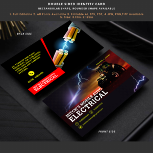 Auto electrical business that is mobile so we come to you so it doesn't matter if the car, 4wd, cara | Business Card Design by Expert Designer