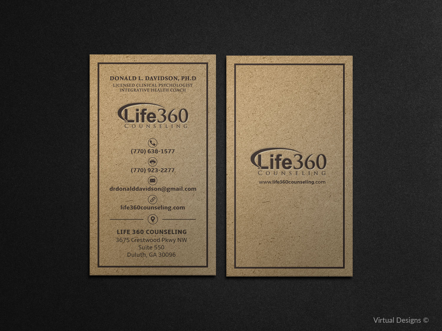 Business Card Design by SyncFuse™ Solutions for Life360 Counseling | Design #19169161