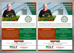 Prebble Seeds Presents Dr Leah Brilman from Seed Research of Oregon | Flyer Design by TSU Creations