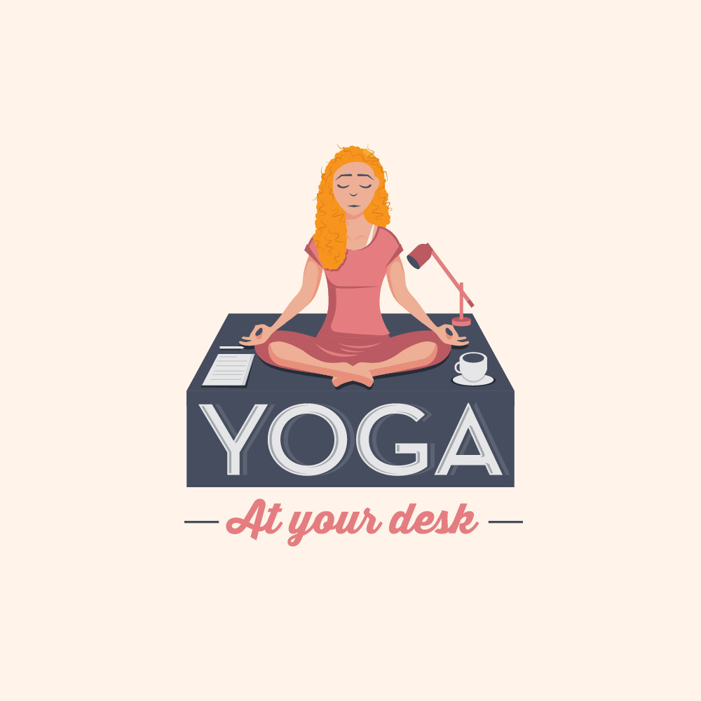 Logo Design by Niko Dola for Yoga at Your Desk | Design #19128380