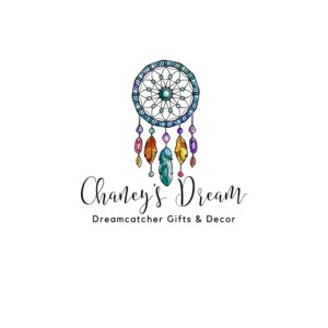 1st Line - Chaney's Dream    -   2nd Line - Dreamcatcher Gifts & Decor (this is the tag line - Small font) | Logo Design by Kzodiackgraphs