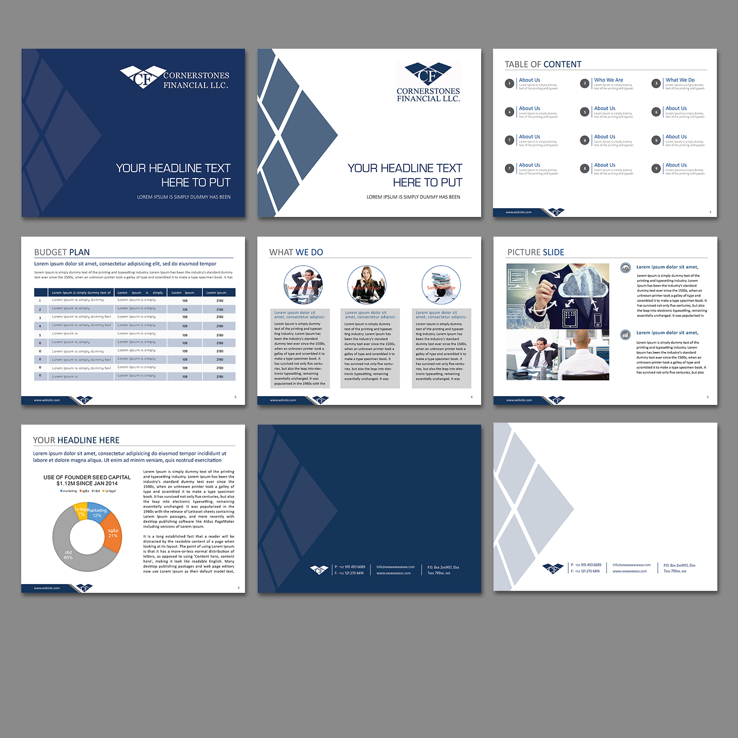 PowerPoint Design by kousik for Cornerstones Financial LLC | Design #19203616