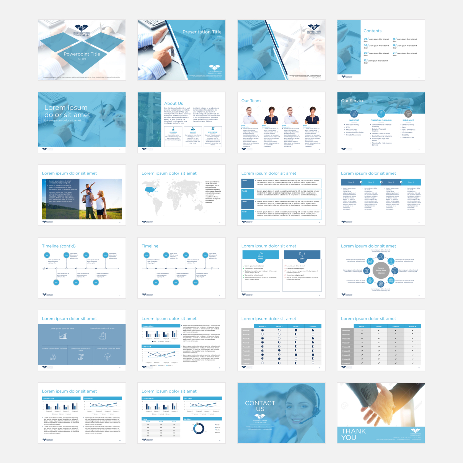 PowerPoint Design by Sorjie for Cornerstones Financial LLC | Design #19206404