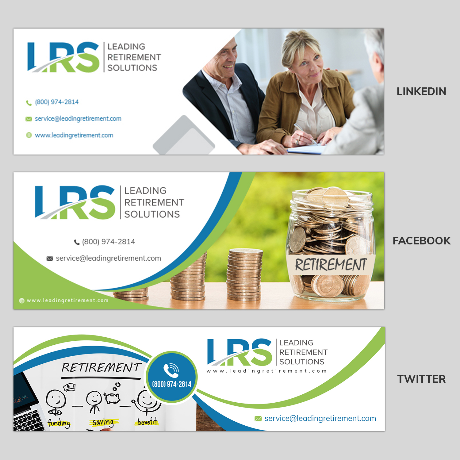 Banner Ad Design by SAI DESIGNS for Leading Retirement Solutions LLC | Design #19395064