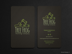 Tree Frog Painting Company | Business Card Design by SyncFuse™ Solutions