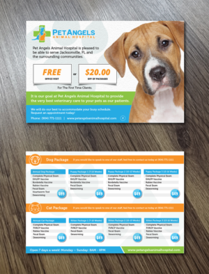 Pet Angels Animal Hospital Postcard Design | Postkarten-Design von Alexandar