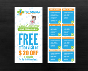 Pet Angels Animal Hospital Postcard Design | Postkarten-Design von chandrayaan.creative