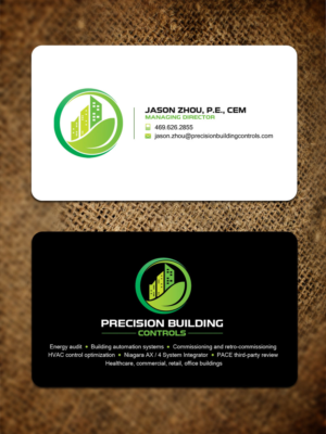 Precision Building Controls needs a business card design with logo | Business Card Design by Sandaruwan