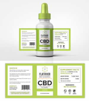 LABEL FOR Flat River Infusions CBD OIL !! | Label Design by SAI DESIGNS