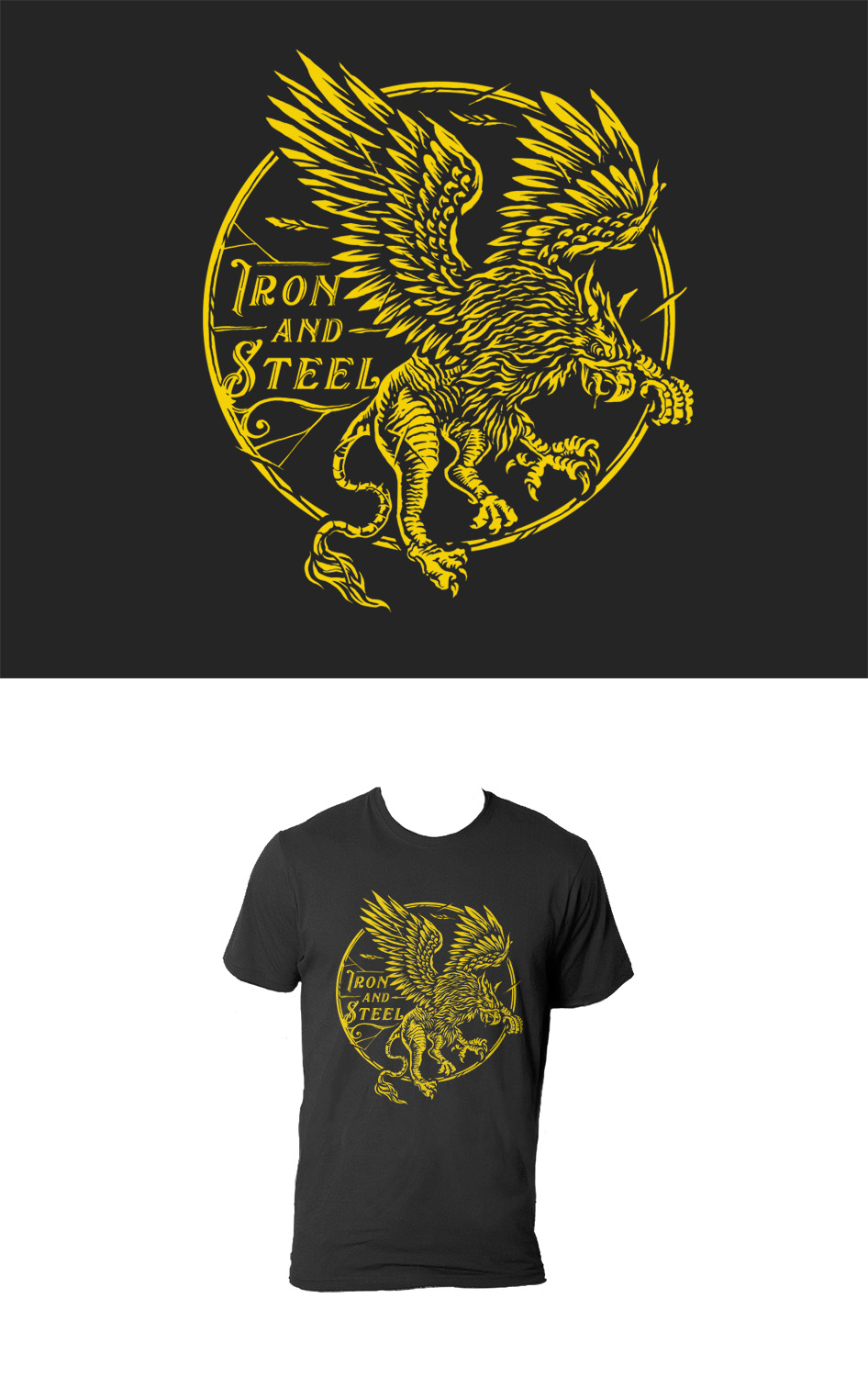 T-shirt Design by krizvector for Iron and Steel clothing | Design #19247709