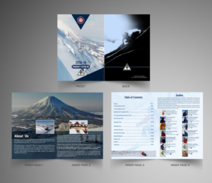 Product Catalog for Ski Guiding Company  | Catalogue Design by SAI DESIGNS