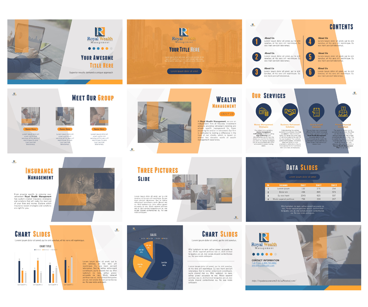 PowerPoint Design by silvi for Royal Wealth Management | Design #19215914