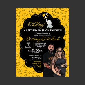 Baby Shower Invitation for Vectored Image Provided  | Invitation Design by Emmanuel Creations