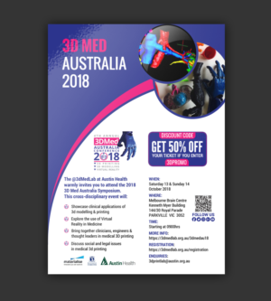 3D Med Australia 2018 Conference flyer  | Flyer-Design von chandrayaan.creative