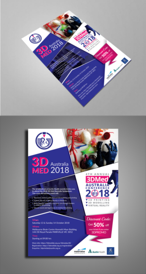 3D Med Australia 2018 Conference flyer  | Flyer-Design von ecorokerz