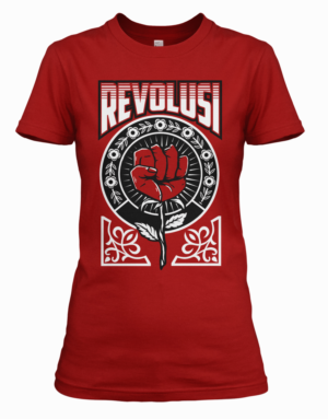 Rose/raised fist logo design for clothing brand | T-shirt Design by theodorusdick14