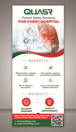 Retractable Banner Design for a GRC Software Product in Healthcare domain | Poster Design by SAI DESIGNS