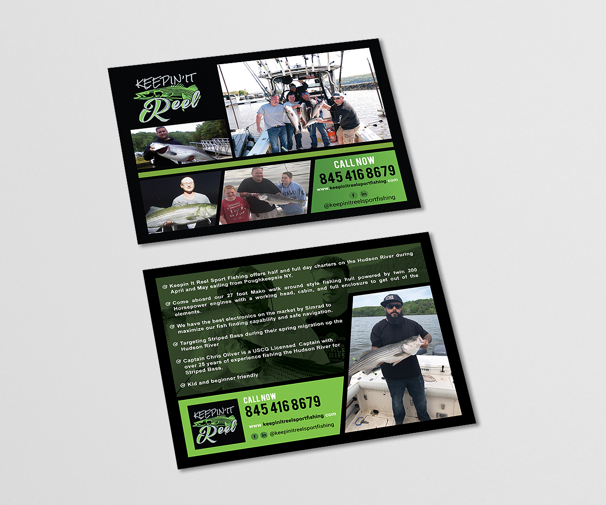 Postkarten-Design von Designers Hub für Keepin it reel sportfishing | Design #19301958