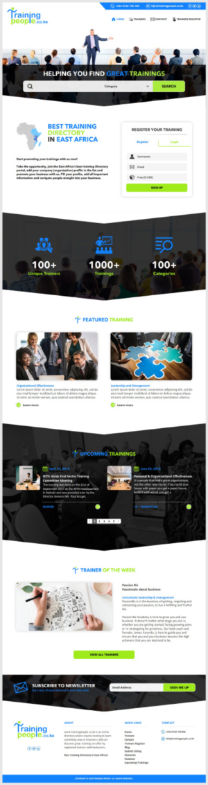 Web design for a training directory | Web Design by -Marc-