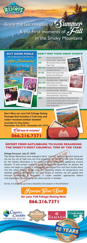 Smoky Mountain Resorts/Rewards Fall Campaign Email Design | Graphic Design by Pinky 