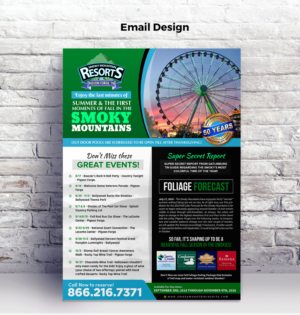 Smoky Mountain Resorts/Rewards Fall Campaign Email Design | Graphic Design by SAI DESIGNS