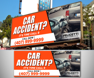 Accident Law Firm Billboard Bold Easy to See Car Accidents | Werbetafel-Design von Designers Hub