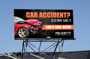 Accident Law Firm Billboard Bold Easy to See Car Accidents | Werbetafel-Design von aspiremedia