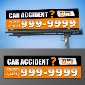 Accident Law Firm Billboard Bold Easy to See Car Accidents | Werbetafel-Design von OwnDesign