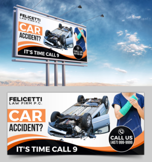 Accident Law Firm Billboard Bold Easy to See Car Accidents | Werbetafel-Design von SAI DESIGNS