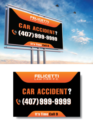 Accident Law Firm Billboard Bold Easy to See Car Accidents | Werbetafel-Design von cre8vpixDesign