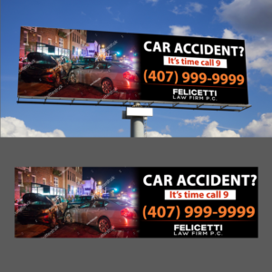 Accident Law Firm Billboard Bold Easy to See Car Accidents | Werbetafel-Design von Schöpfer