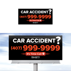 Accident Law Firm Billboard Bold Easy to See Car Accidents | Werbetafel-Design von Maxo-Biz