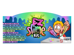 EZ-Slime Kit - Crystal/translucent slime kit with lots of add ins.  Need a label for container | Verpackungs-Design von kokoriko